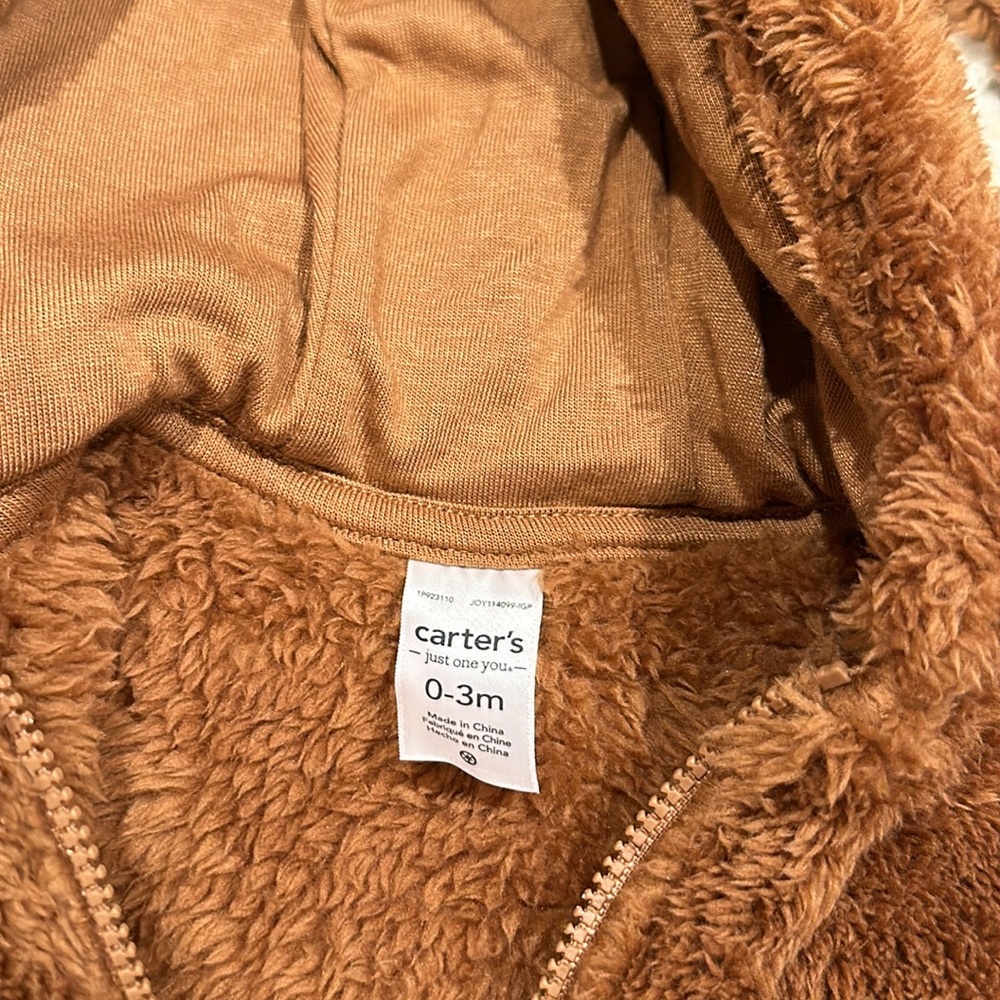 Carters zip up jacket with hat - Picture 2 of 4